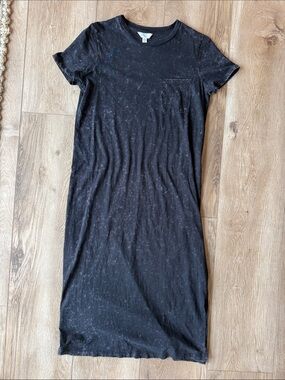 Washed Black Tee Shirt Dress